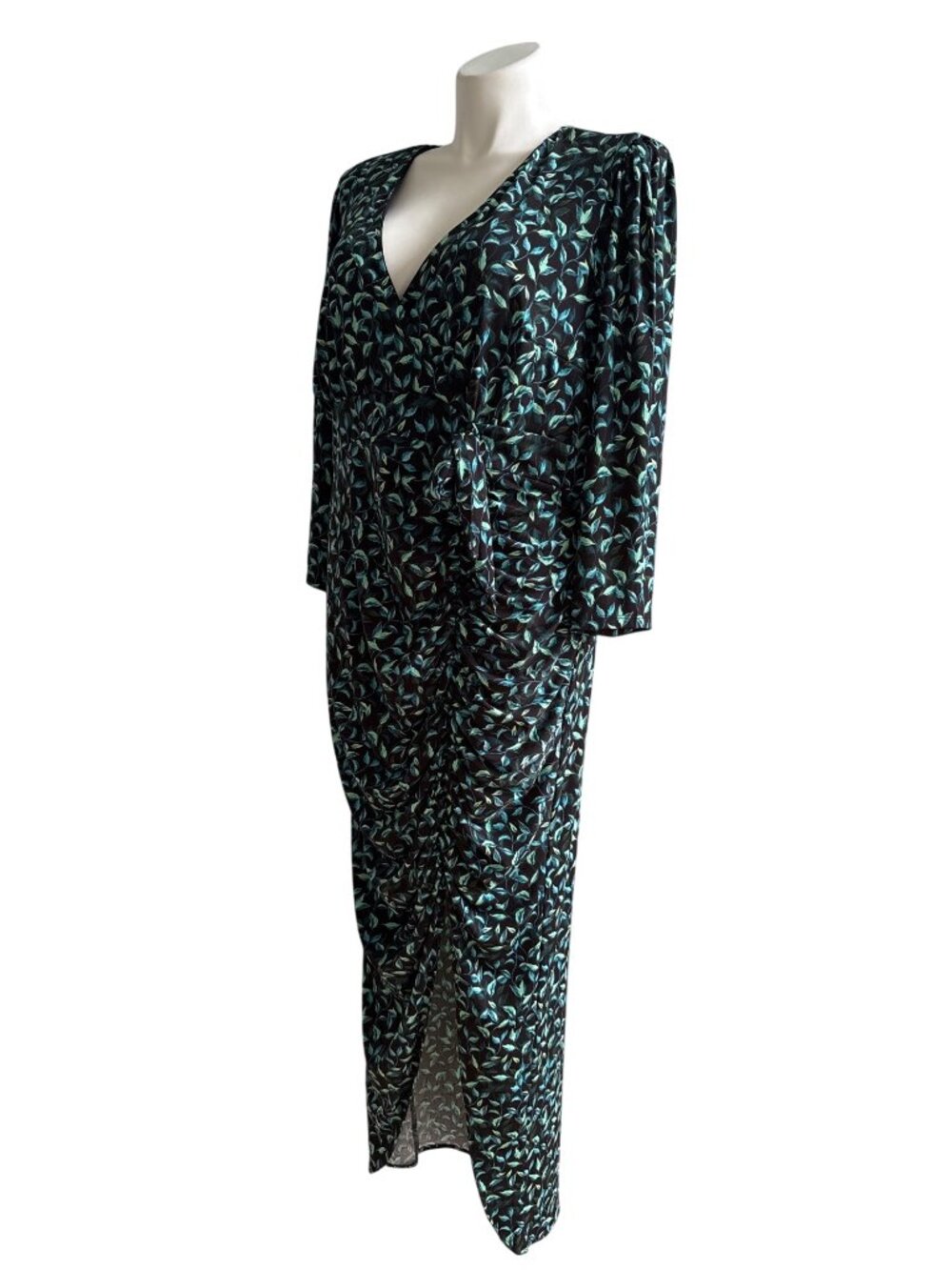 Torrid NWT Women's Maxi Studio Knit Hi-Low Dress Watercolor Print Size 22 - Picture 10 of 13